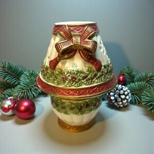 Vintage Ceramic Christmas Fairy Light Lamp-